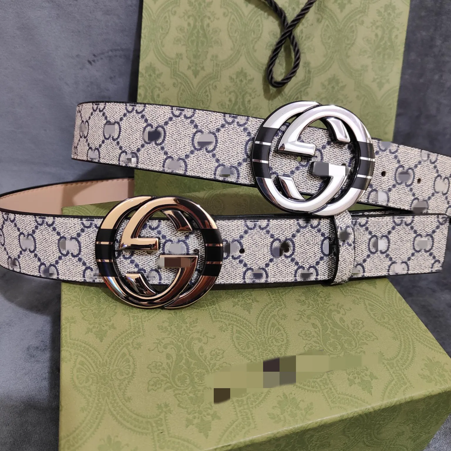 Cintura di moda marchio di lusso 1:1 Design cintura con fibbia di alta qualità G marca doppia pelle stampa Designer Versatile cintura classica 04
