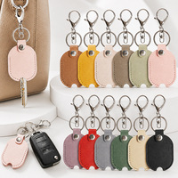 Housse de clé en cuir personnalisée avec logo, étui de protection pour clé de voiture, porte-clés, boucle de remplacement NFC pour clé de voiture, pour femmes et hommes
