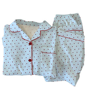 Prim duygu pijama bahar ve yaz buruşuk kumaş uzun kollu ve uzun pantolon tatlı ev giyim dışında takılabilir - Product Image 1