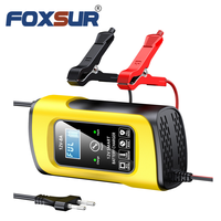 Chargeur de batterie intelligent universel FOXSUR BC-1208 12V8A pour voitures, motos et SUV, édition jeunesse, avec fonction de réparation pour batteries au plomb-acide