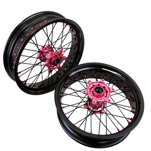Juego de ruedas Pink Hubs Fit KT M EXC YZF 16/17, llantas rosas, Super motocicleta Motard Dirt Bike Pit Bike Wheels - Product Image 2