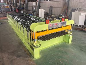 Kim loại đục lỗ cửa dây chuyền sản xuất nhôm mạ kẽm cho đến khi màu tráng tấm lợp cuộn hình thành máy gấp nếp - Product Image 6