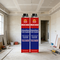 MU CHAO 750ml Mousse PU monocomposant adhésive pour la construction, agent moussant blanc puissant, étanchéité et imperméabilisation