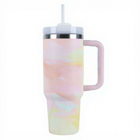 Bouteille d'eau de sport en acier inoxydable 304 de qualité alimentaire, 40 oz, gobelet de voiture, grande carafe à eau, gobelet isotherme à double paroi avec paille