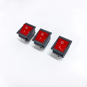 Red Illuminated Rocker <b>Switch</b>, 2/3 Pin 2 Position ON/OFF Boat <b>Switch</b>, 10A/16A 250V AC, KCD4 Lighted <b>Power</b> <b>Switch</b> for Household A - Product Image 1