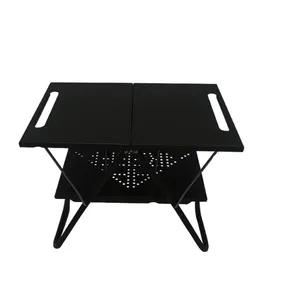 2 Layers Folding Table Wholesale Portable Oversize Camping Table For Outdoor With Farmhouse