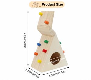 Renkli Modern ahşap kauçuk kafes oyuncak tahterevalli tünel gizlemek küçük hayvanlar için oyuncak oyna cüce Hamster fare - Product Image 2
