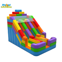 Toboggan gonflable de haute qualité, toboggan gonflable commercial, toboggan gonflable sec d'extérieur, toboggan gonflable rose pour enfants
