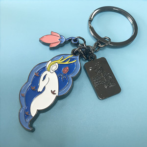 Cartoon Anime Metal Figure Enamel Key Chain Fashion Bag Student Card Pendant