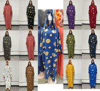 Robes Africaines pour Femme en Coton Boubou, Nouvelle Robe Kaftan Dashiki Africain avec Turban