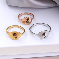 Benutzer definierte Ring Gravierte Logo Name Personal isierte Schmuck mischung Großhandel Edelstahl Blank Ring