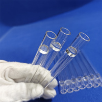 Tube en quartz transparent de haute pureté personnalisé, tuyau en verre de silice bloqué pour services de pliage, découpe et soudage