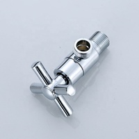 1/2 Inch Chrome Wall Mounted Toilet Air Berhenti 90 Derajat Cepat Kamar Mandi Terbuka SS Steel Angle Valve Harga