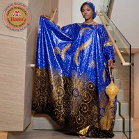 Vente en gros OEM/ODM – Robe de mariée africaine Dashiki Bazin Riche Boubou de première qualité, sans décoloration après lavage, pour femmes africaines