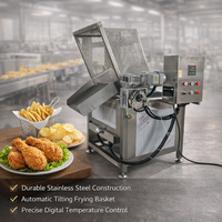 Friteuse industrielle verticale électrique professionnelle pour poulet, frites et lignes de production de snacks