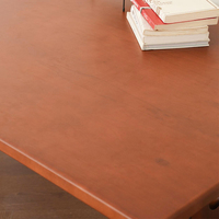 Table de bureau rétro japonaise du milieu du siècle, établi simple, table à manger en bois massif, bureau d'étude long, bureau moderne avec trou d'ordinateur