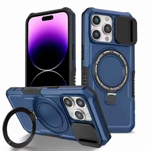 เคสกันกระแทกแบบเลื่อนปิดกล้อง รุ่นฮิตปี 2023 สำหรับ iPhone 17 14PRO และ Samsung S23 พร้อมห่วงจับและขาตั้ง รองรับการชาร์จไร้สายแบบแม่เหล็ก - Product Image 3