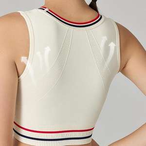 All'ingrosso top senza cuciture alla moda 2 pezzi comodi set da Tennis 2 In 1 Shorts mute da Golf 2 strati gonne set da allenamento da donna - Product Image 2