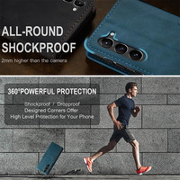 Étui de téléphone Caseme personnalisable en cuir multifonction pour Samsung S25 S24 S23 22 21 Ultra, avec porte-cartes, antichoc