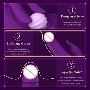 Vibrator Kelinci Dewasa Wanita Terlaris, Mainan Seks Titik-G Getaran Ganda, Pemijat Stimulator Klitoris, Vibrator Wanita - Product Image 4