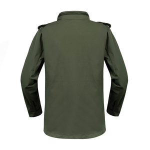 Chaqueta de infantería estilo M65 clásica en verde y negro DFU0171 con forro polar verde y negro, chaqueta estilo M65 clásica - Product Image 4