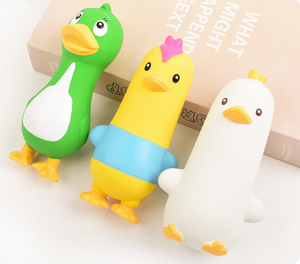 ألعاب مطاطية للحيوانات الأليفة نباح غريب يقف دجاج فم كبير بطة جوس لاتكس صوت عصية مقاومة للعض - Product Image 3