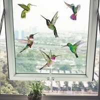 Autocollants de sécurité pour oiseaux colibris pour portes et fenêtres en verre. Autocollants électrostatiques anti-collision double face