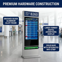 Terminal de Navegación FIDS OEM Personalizado, Sistema de Señalización LCD Integrado para Interiores, para Aeropuertos, Metro y Centros de Transporte