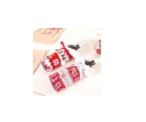 Funda para Botella de Vino Navideña, Suéter Tejido Navideño para Botella de Vino Tinto, Juego de Fundas para Botella de Cerveza con Diseño de Árbol de Navidad y Copo de Nieve - Product Image 2