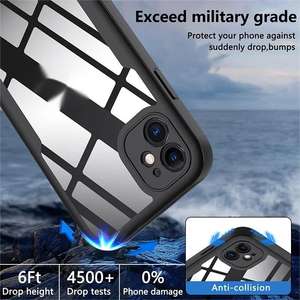 Funda protectora transparente de cobertura total, a prueba de golpes, con carcasa y película integradas, compatible con iPhone 16/14 Pro Max, 13 y 12. - Product Image 4