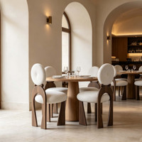 Chaises de loisirs de haute qualité avec structure en bois massif, coussin personnalisé, ensemble de chaises de salle à manger pour patio, jardin, restaurant, hôtel, mobilier