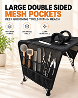 Table de toilettage pour animaux de compagnie pliable et détachable en acier inoxydable, kit de toilettage pour animaux, hamac de bain pour chien, support de hamac de bain pour animaux, toilettage canin