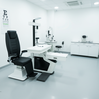 Medical Optometry Equipment Motorized Eye Test Workstation Ophthalmic Unit Electrical Refraction Comebined Table and Chair Set