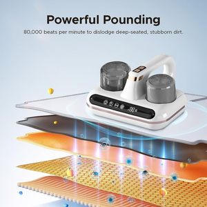 Rechargeable Mattress <b>Vacuum</b> Cleaner Dual Dust Cup Handheld UV Light Fabric Cleaner with High Suction - Product Image 3