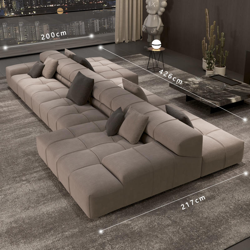 Modern Luxury Modular Cloud Couch Sectional Sofa - Velvet Fabric Living ...