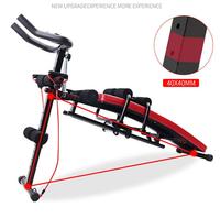 Équipement de gym multifonctionnel 6-en-1 pour la maison, banc pliable pour sit-ups, appareil d'entraînement abdominal pour la remise en forme à domicile