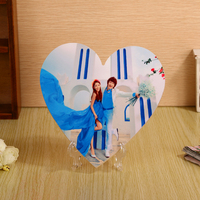 CZ-0809 Gros Sublimation Impression Coeur Forme Carrelage En Céramique Personnalisé Blancs En Céramique Carrelage Mural Carreaux de Porcelaine