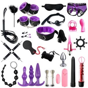 26 Stuks Set Seksspeeltjes Tepelklemmen Handboeien Zweeptouw Anale Vibrator Binding Bondage Set Voor Paar Seksspelletjes - Product Image 4