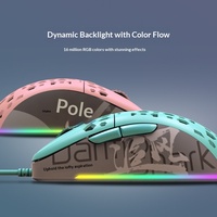 Souris de jeu filaire légère Darmoshark M1 Honeycomb PMW3389 77g Omron 20M Switch RGB 1000Hz pour PC Gamer et Bureau