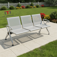 MT MEDICAL PROMOTION Chaise/Banc d'attente Confortable et Durable Rouge Orange 1, 2 ou 3 places pour Aéroport et Hôpital