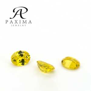 เครื่องเพชร Paxima รองรับการตรวจคุณภาพขนาดเล็กจากโรงงานได้รับการรับรอง NGTC ขนาด3 ~ 10มม. โกเมนปลูกในห้องปฏิบัติการสีเหลืองทรงรีพร้อมเล่นสี - Product Image 4