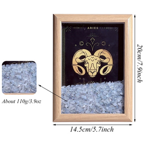 Wholesale Natural Healing Crystal Gravel Chips Twelve Constellations Photo Frame for <strong>Gift</strong> or Home Decoration - Product Image 6