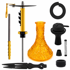 Chicha en acier inoxydable style course, à un seul tuyau, coffret cadeau, thème voiture coloré, pour bar et lounge, vente en gros - Product Image 2