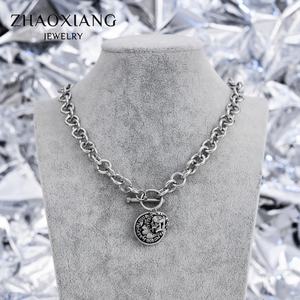 Collares con Colgantes de Monedas, Joyería de Acero Inoxidable, Dijes, Accesorios para Gargantillas, Joyería Personalizada de Alto Brillo - Product Image 3