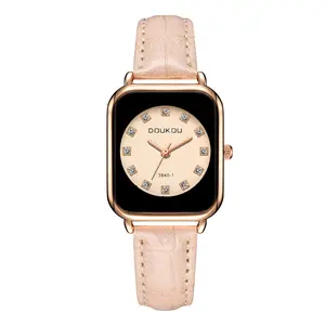 2023 Ladies Leisure Belt Watch Square Simple Digital Female Student Watch silica luminous hand small square watch