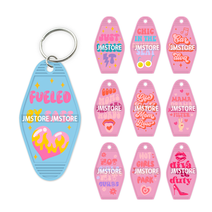 Les bonnes mamans disent de mauvais mots autocollant UV DTF étanche de haute qualité pour porte-clés de motel hôtel énonciation de motivation positive - Product Image 1