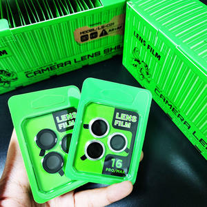 Protection d'objectif en verre trempé métallique pour <span class=keywords><strong>iPhone</strong></span>, couverture intégrale pour Google, protection d'objectif en verre à clipser, anti-rayures 3D - Product Image 5