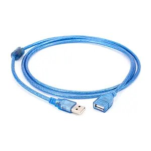 蓝色黑色0.3M 0.5M 1M 1.5M 3M 5M 10M USB 2.0 USB2.0公对母扩展数据电缆USB2.0公对母扩展电缆