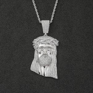 Collar de Diamantes Completo Estilo Hip-Hop Europeo y Americano, Joyería Retro para Hombre, Colgante con Diseño de Avatar - Product Image 2