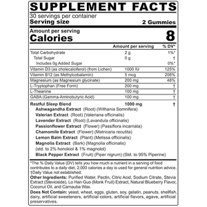 Suplemento Vegano de Marca Privada OEM, Sin Azúcar, Sin Melatonina, Gomitas para Dormir, Apoyo para la Relajación con Magnesio, GABA y L-Teanina - Product Image 2